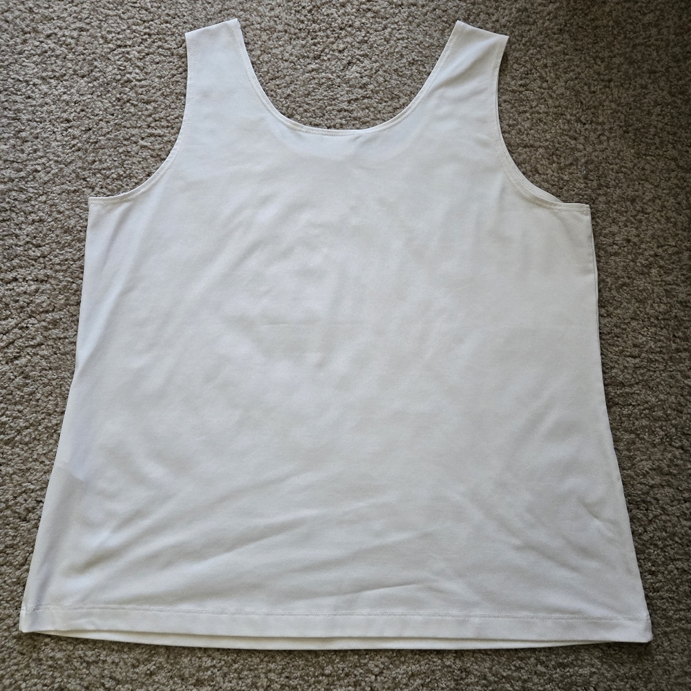 Chico's Classic Microfiber Tank Top - Cream/Off White Sz 3 (US Sz 16) - Picture 3 of 3